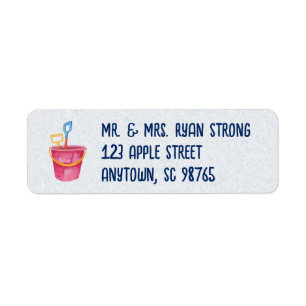 Beach Theme Personalised Return Address Label