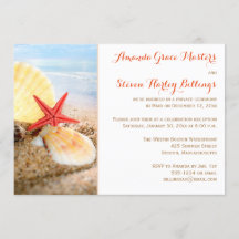 Beach Theme Post Wedding Reception Only Invite
