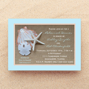 Beach Theme Rehearsal Dinner Invitation