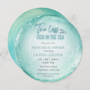 Beach theme rehearsal dinner invitation