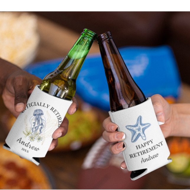 Beach Theme Retirement Party  Can Cooler (Creator Uploaded)