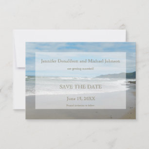 Beach Theme Save the Date Invitation, Beach Scene