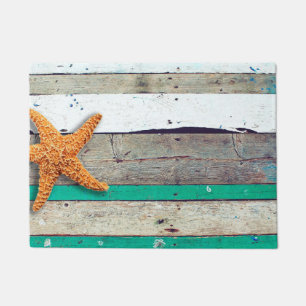 Beach Theme Starfish Wedding Rustic Doormat