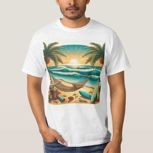 beach theme t-shirt (Front)