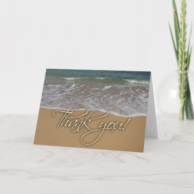 Beach theme Thank You Card (Front)