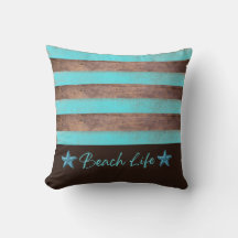Beach Theme Throw Pillow