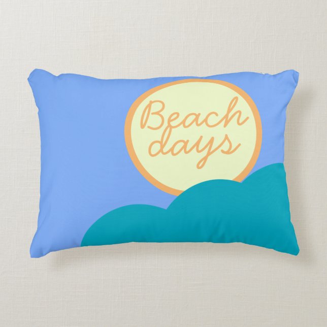 Beach theme throw pillow (Front)