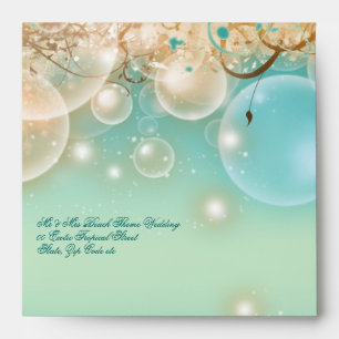 Beach theme wedding - elegant party envelope
