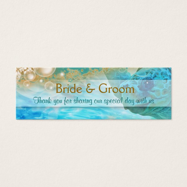 Beach theme wedding favours turtle (Front)