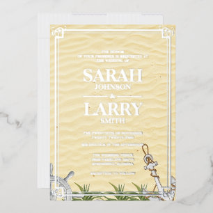 Beach themed and Elegant Gold Traditional Wedding