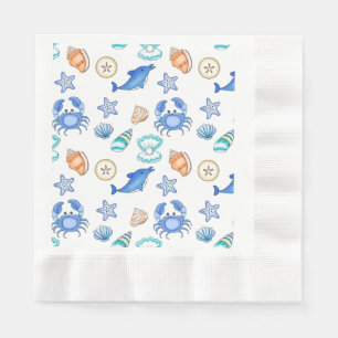Beach Themed Baby Shower or Birthday Party Napkin