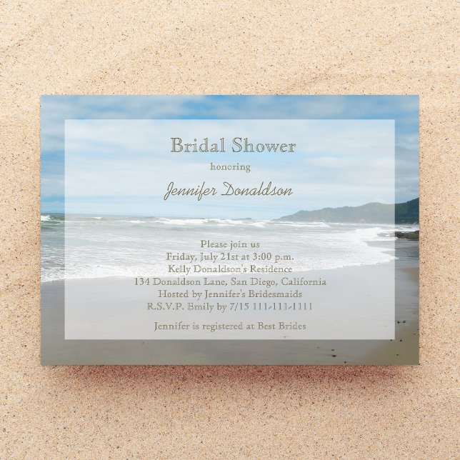 Beach Themed Bridal Shower Invitations (Creator Uploaded)