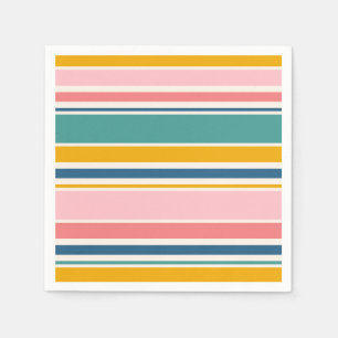Beach Themed Colour Stripes Napkin