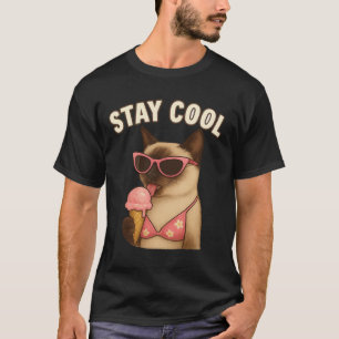 Beach themed for Siamese Cat Lovers T-Shirt