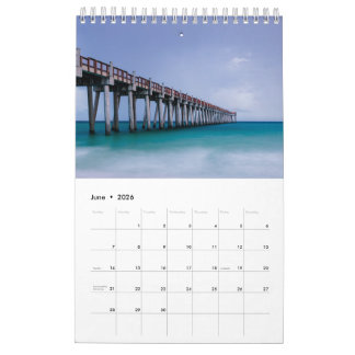Beach Themed Ocean Photo Gift   Calendar
