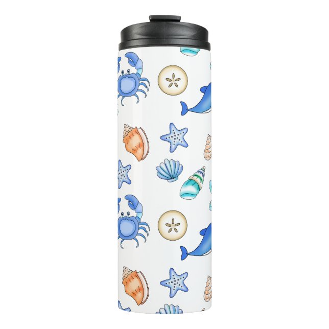 Beach Themed Oceanic Art Thermal Tumbler (Front)