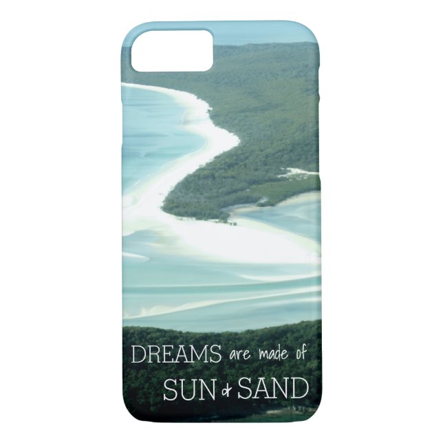 Beach Themed Phone Case with Ocean Background (Back)