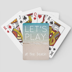 Beach Themed Playing Cards with Quote