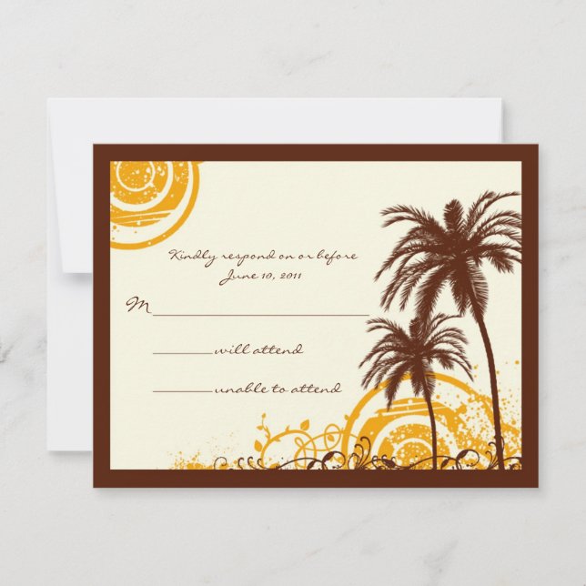 Beach Themed Response Card (Front)
