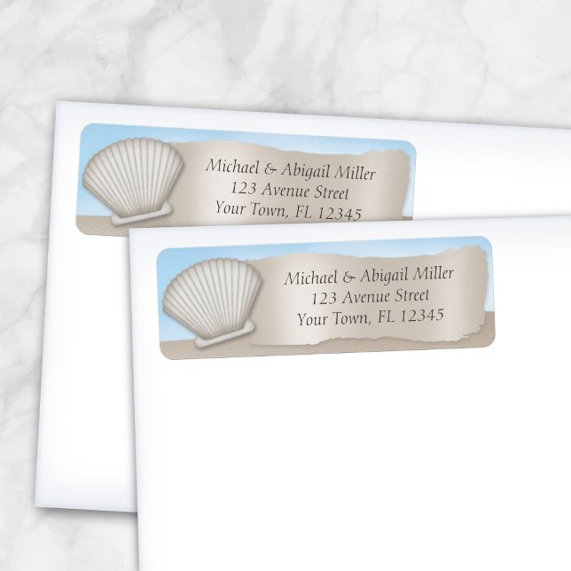 Beach-Themed Return Address Labels (Creator Uploaded)