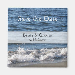 Beach Themed Save the Date Magnets - Beach