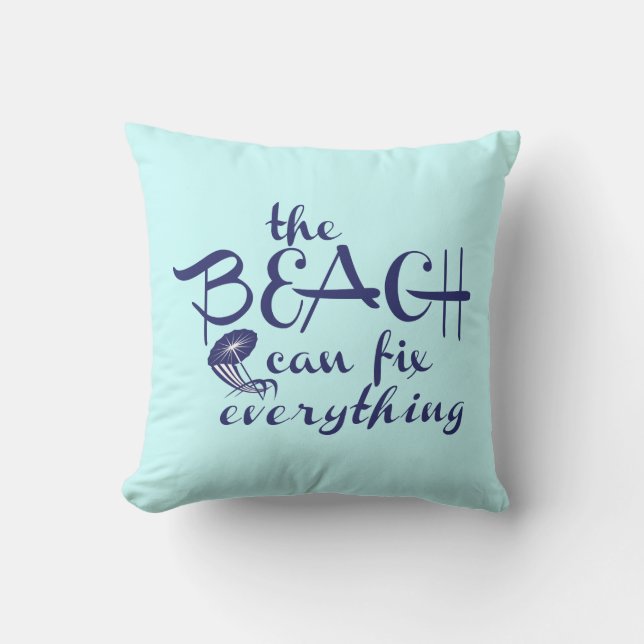 Beach Themed Throw Pillows (Front)