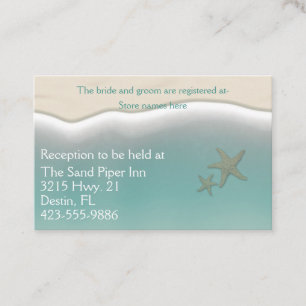 Beach Themed Wedding Business Card