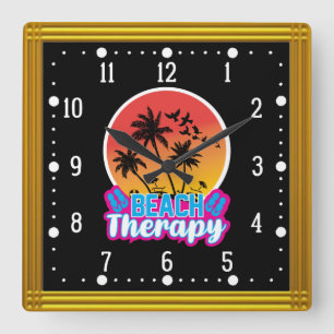 Beach Therapy-18920 Square Wall Clock