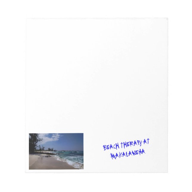 Beach Therapy at Makalawena Notepad (Front)