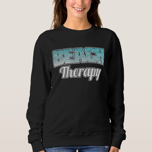 Beach Therapy Stylish Blue Ocean Water Ripple Desi Sweatshirt (Front)