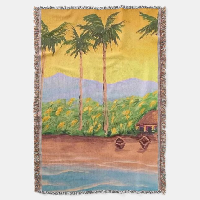 Beach  throw blanket (Front Vertical)