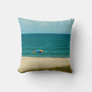 Beach Throw Pillow by Sailing Hideaway