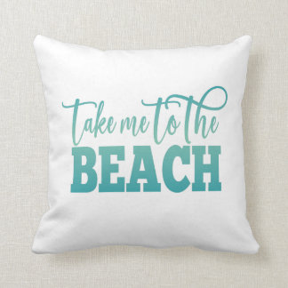 Beach Throw Pillow Ocean Saying