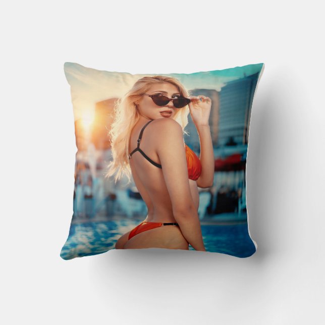 Beach time babe cushion (Back)
