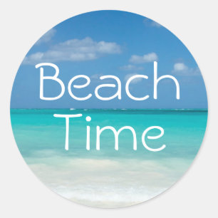 Beach Time! Classic Round Sticker