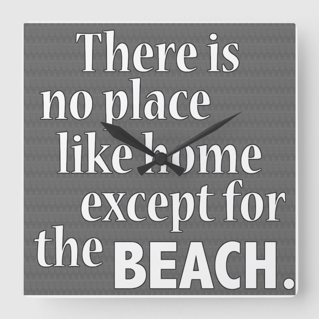 Beach Time Square Wall Clock (Front)