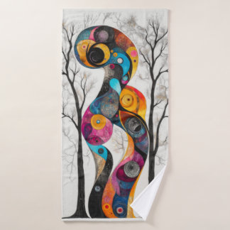 Beach towel abstract art