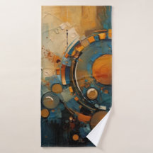 Beach towel abstract art