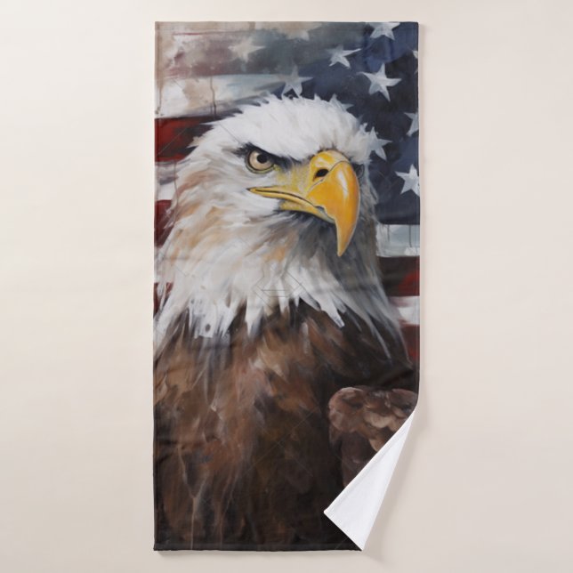 Beach towel abstract art Aigle Americain (Bath Towel)