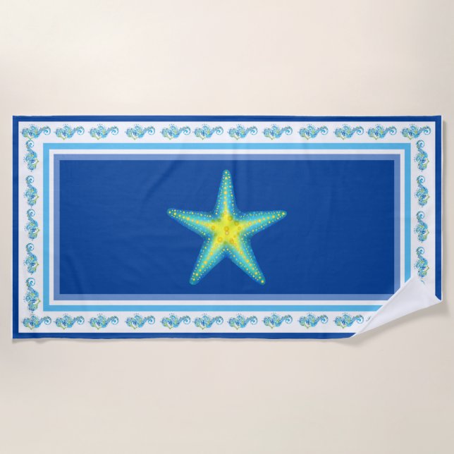 Beach Towel Beach Towels Seaside Royal Blue (Front)