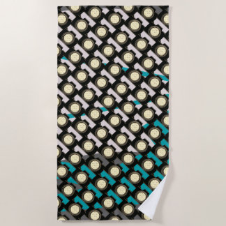 Beach Towel-Camera Pattern Beach Towel