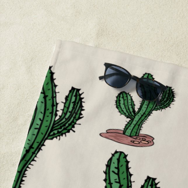 Beach Towel Cat Fish Cactus (In Situ)