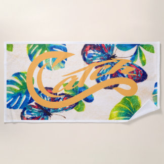 Beach Towel. Catch. Butterflies Towel