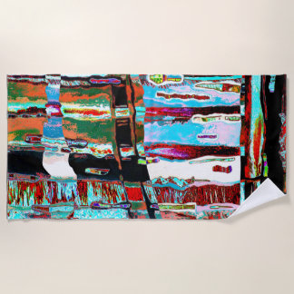 Beach Towel – Collapse Reflection Abstract Design