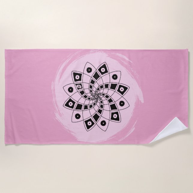 Beach towel "Fibonacci" (hand drawn) (Front)