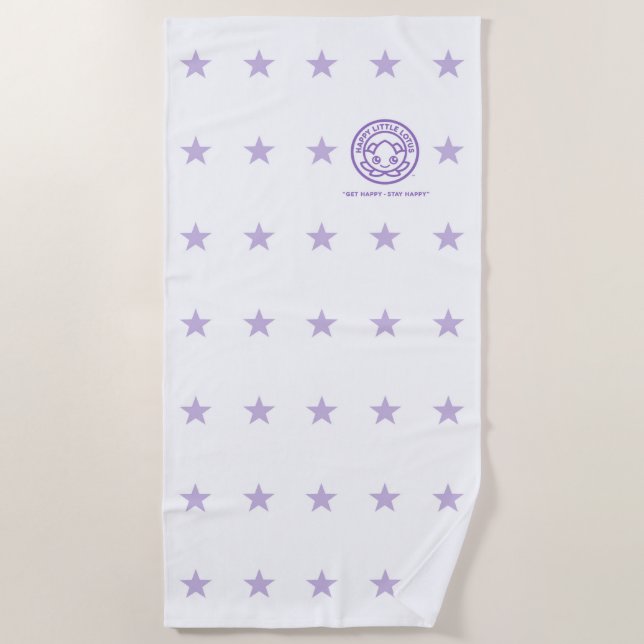 Beach Towel - Lavender - Happy Little Lotus (Front)