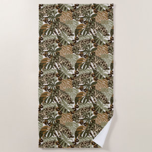 Beach Towel-Leopard Print Beach Towel
