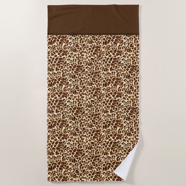 Beach Towel-Leopard Print Towel (Front)