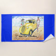 Beach Towel of 1937 Fiat Topolino