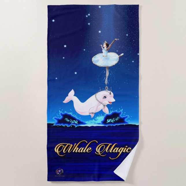 Beach Towel Princess of Whales "Heavenly Ballet" (Front)